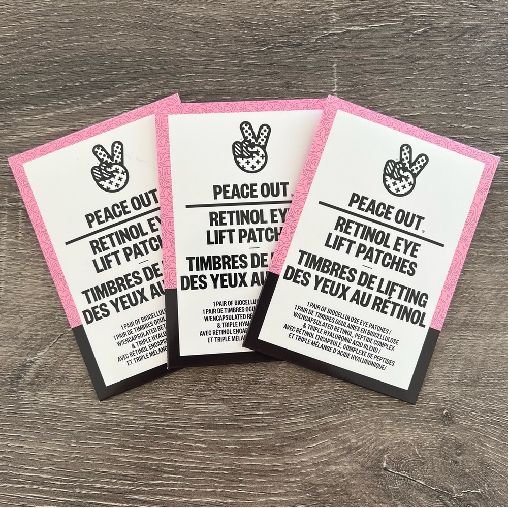 Peace Out Retinol Eye Lift Patches to Lift, Firm and Revitalize Eyes 3 Pairs